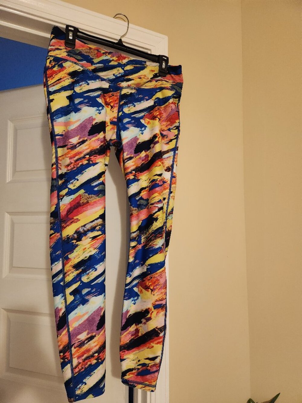 Multi colored women's athletic leggings